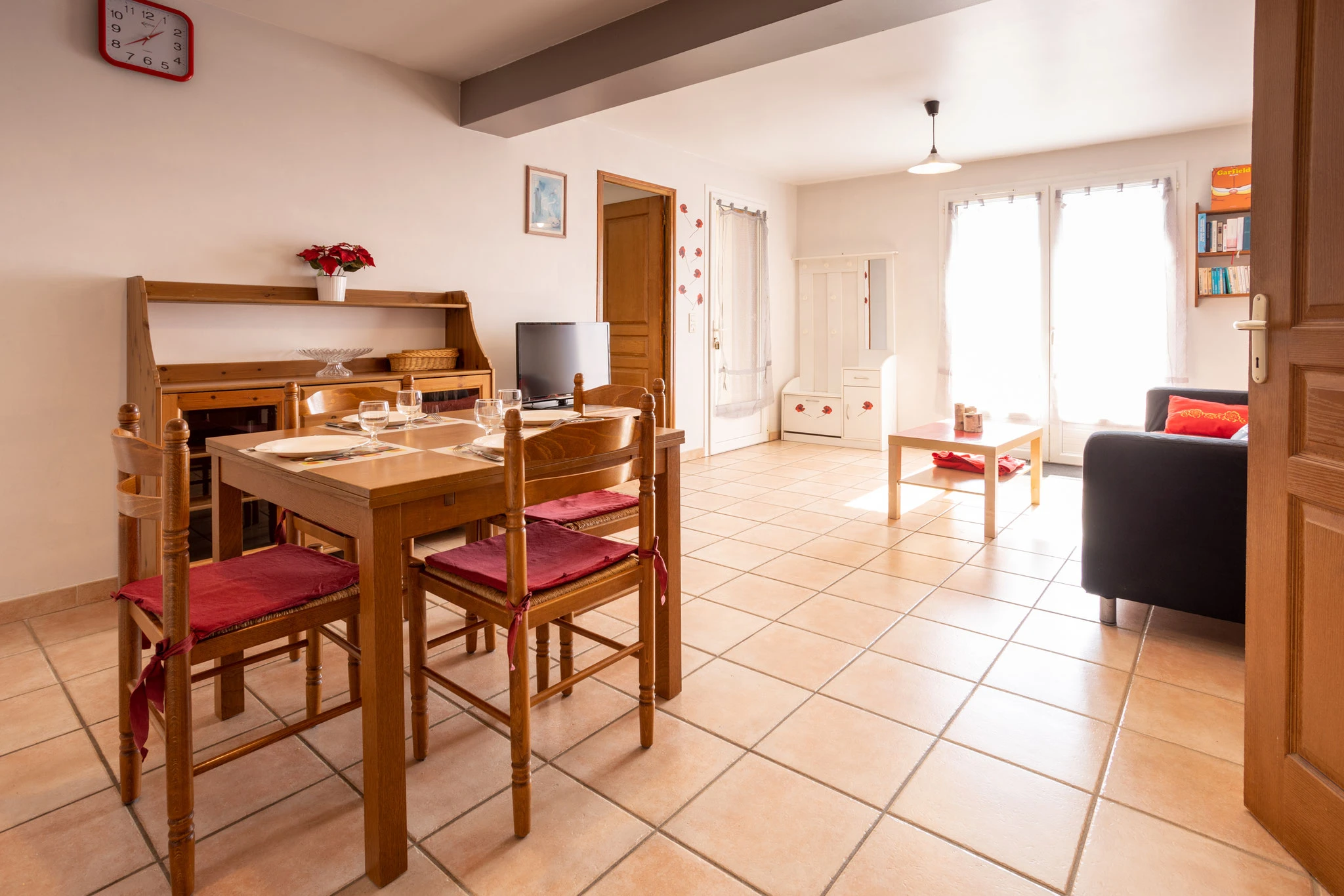 Salle à manger du Gîte l'Aiguille à Saint-Bonnet en Champsaur