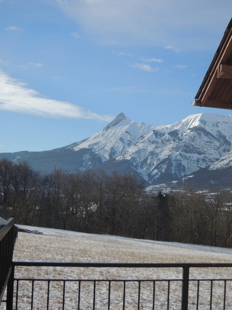 Vue terrasse du Gîte le Queyrel à Saint-Bonnet en Champsaur